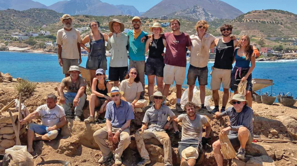 Dr. Jeffrey Soles and students excavating at Crete